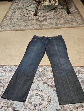​David Kahn Jeanswear Women’s 12 Dark Wash Flare Jeans Made in USA Y2K